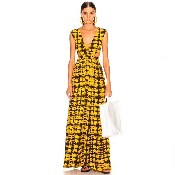 NEW PROENZA SCHOULER REVOLVE YELLOW TIE-DYE MAXI DRESS - Picture 1 of 9